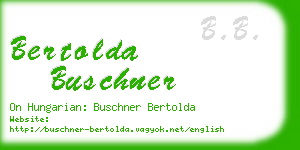 bertolda buschner business card